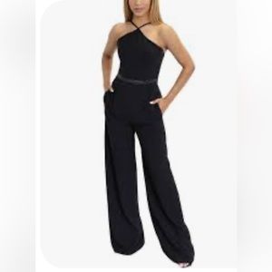 NWT HELSI Janeth Beaded Halter Jumpsuit. Wide leg. SZ XS